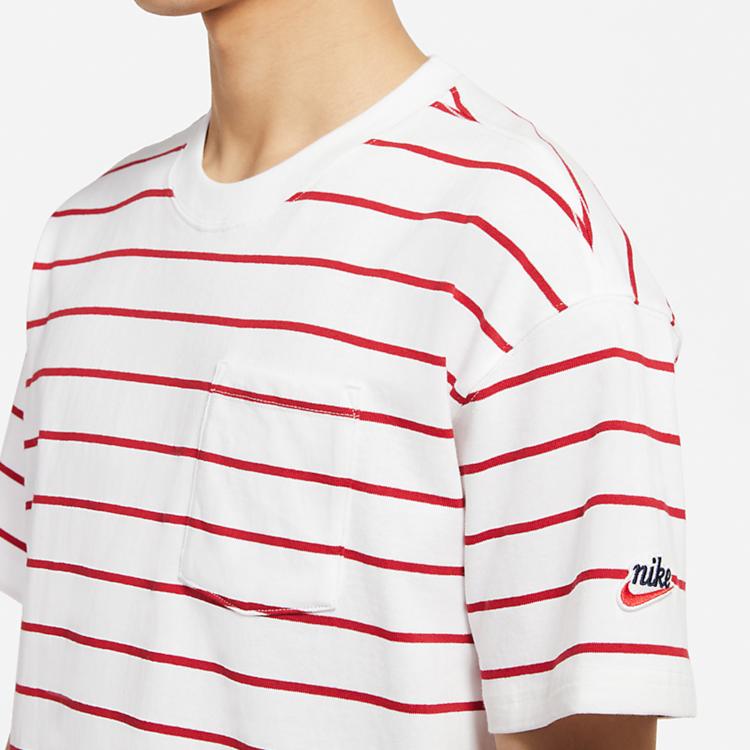 Nike Breathable Striped Short Sleeve T-Shirt Men Tops White DM8880-100