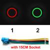 16/19/22mm Bicolor LED Metal Push Button Switch Waterproof Car Boat 7Pin Momentary Self-reset Fixed Self-locking 6V 12V 24V 220V