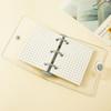Mini Transparent 3Ring Binder Covers with Grid Inner Page and Binder Pockets Mini Loose Leaf Notebook Binder Clear PVC