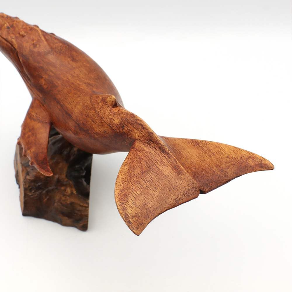 Tomo Corporation Antique Wood Carving Whale