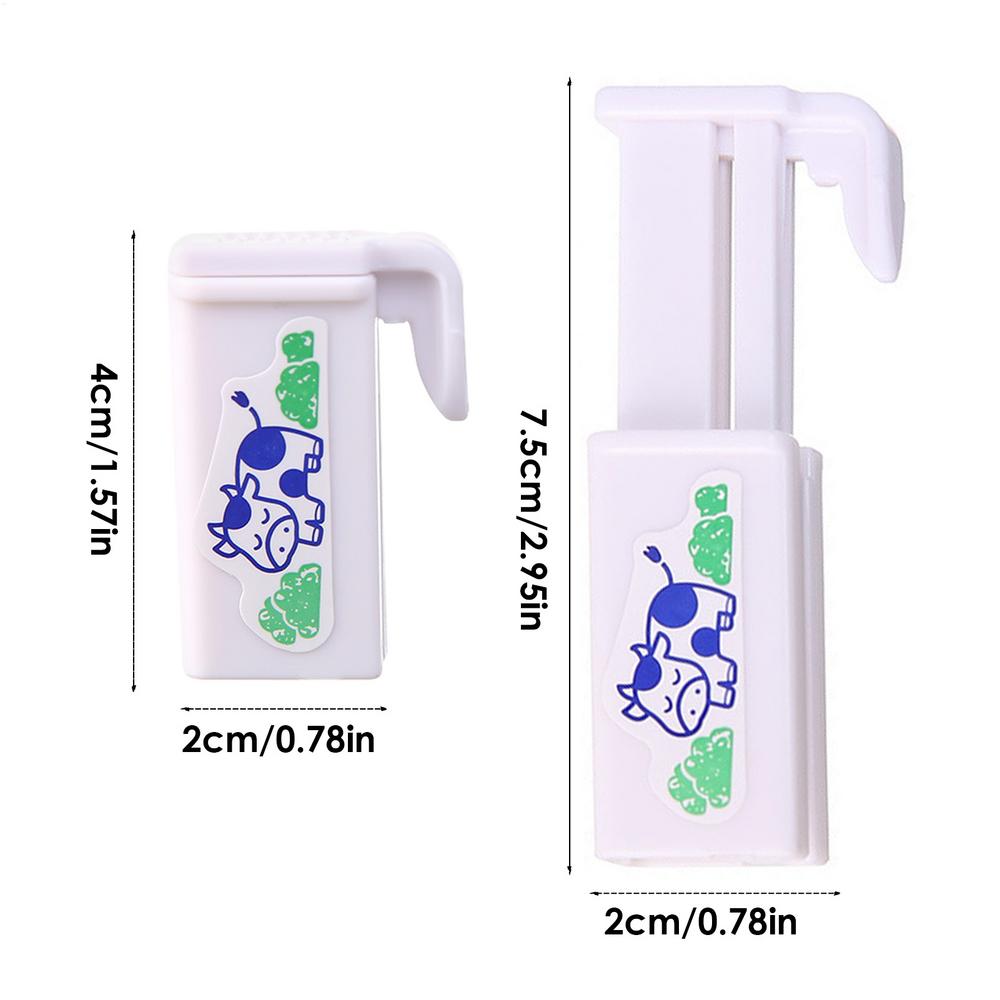 2pcs Japanese Style Milk box sealing clips retractable Milk Carton Sealer Leakproof fresh-keeping Reusable Boxed Beverage clip