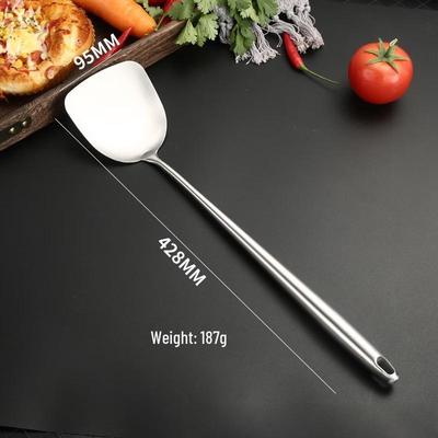 Espátula para Wok de Acero Inoxidable 316 con Mango Largo Zhishi