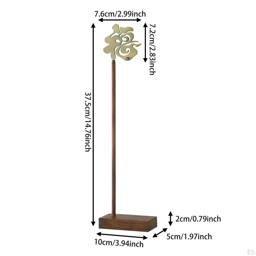 Calligraphy Pen Holder Brush Character Hanging Organizer Desktop Accessory Rack