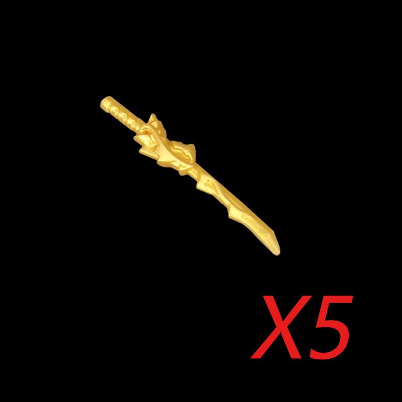 MOC Medieval Military Building Blocks Anime Character Accessories Gold Weapon Tomahawk Sword Gun Helmet Toy Gift R053 Mini Brick