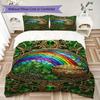 Coins&Rainbows Pattern Bedding uilt Set uilt Cover Pillowcase Home Decoration Birthday Gift (1 * duvet cover + 2 * pillowcase  without core)115