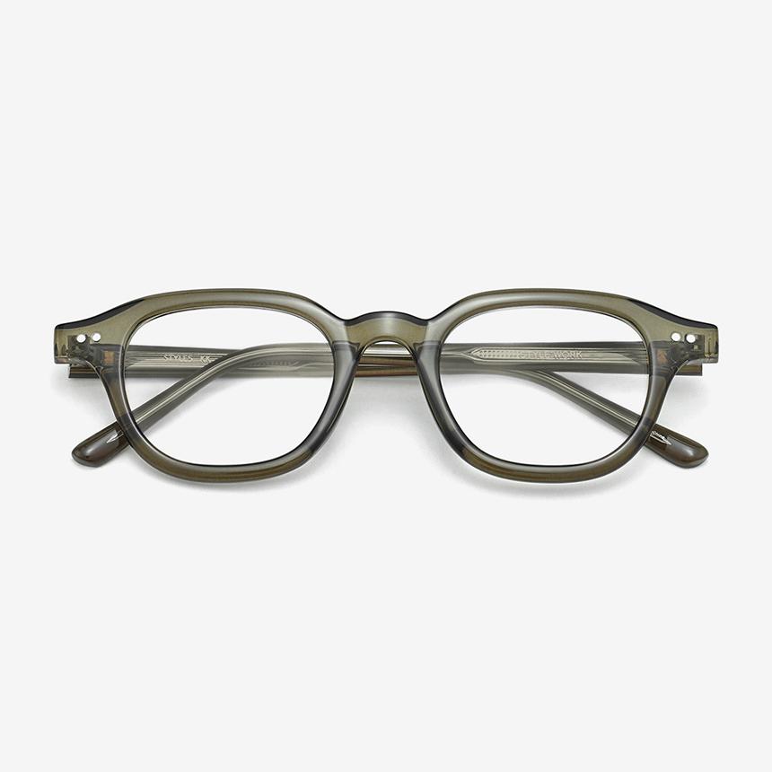 Seutailwokeu Style5 Kk_Khaki Transparent Stylework Eyeglass Frames