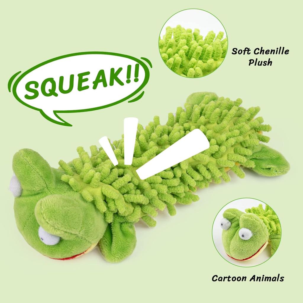Pet Soft Dog Toys Squeaky - 6 Pack Cute Puppy Toys Plush Animals, No Stuffed Dog Chew Toys Dog Toys Interactive Pet for Small, Medium and Large Dogs