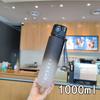 Large Capacity Frosted Gradient Plastic Water Bottle with High Aesthetic Value, Outdoor Sports and Fitness Water Bottle, Direct
