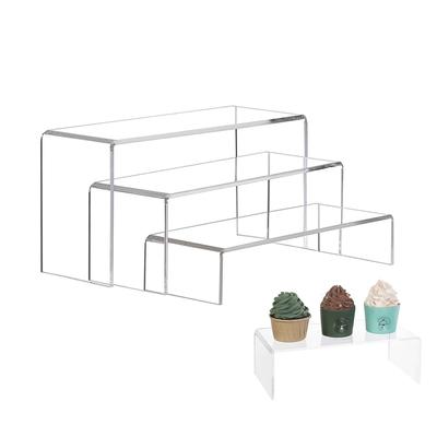 Clear Acrylic Cake Display Riser Stand Jewelry Display Shelf Cupcake Stand Showcase Fixtures for Candy Dessert Figures Shelf