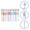 20 Pcs Rainbow Straw Beverage Straws Kids Drink for Festival Cartoon Childrens Toys Adorable Party Decorate Decorations