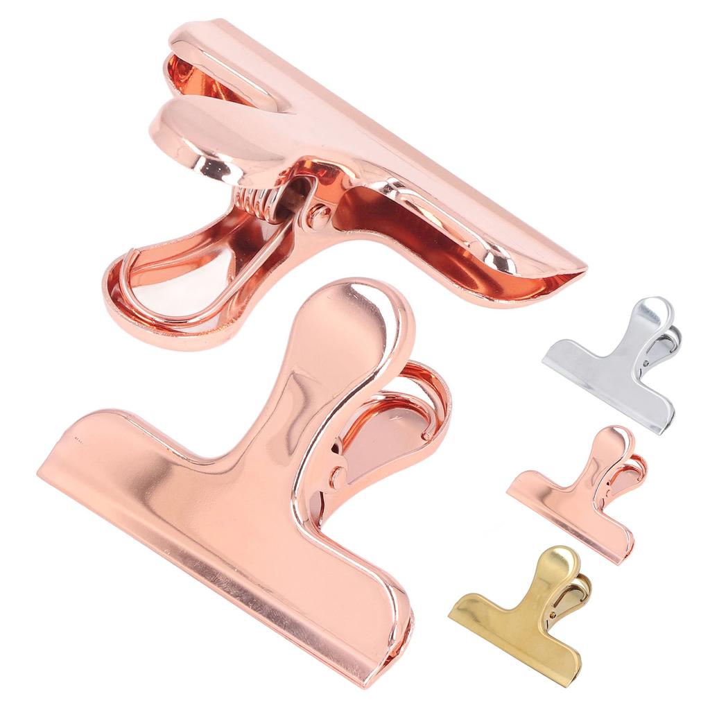 2Pcs Bulldog Clips Starke Klemm Firma Rostfrei Sicher Robust Glänzend Weit Verbreitet Chi
