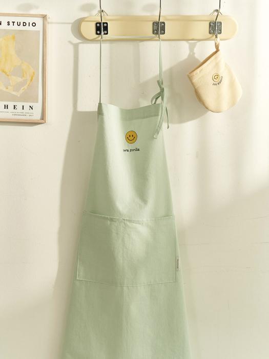 

DECOVIEW Smile Embroidery Apron Mint