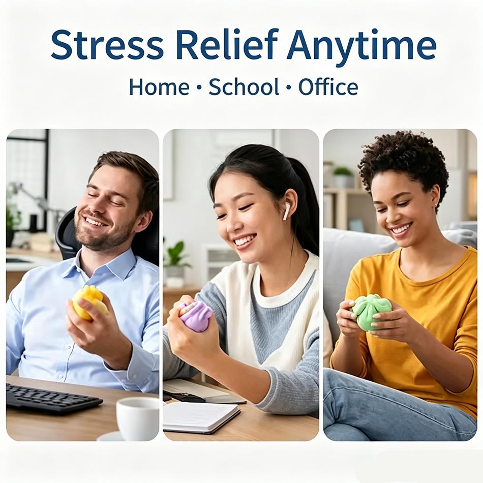 Colorful 6 Styles Smiling Face Dumpling Cute Dumpling Squishy With Box Dumplings Sensory Squeeze Toy For Stress Relief Gifts
