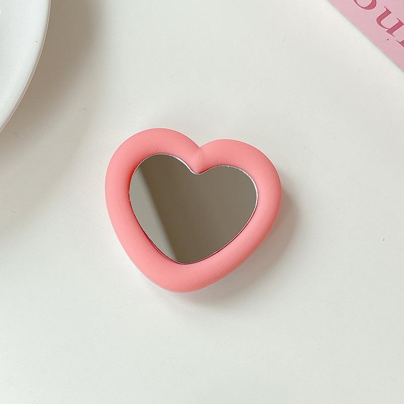 

Silicone Love Mirror Solid Color Mobile Phone Airbag Bracket Folding Retractable Lazy Desktop Support Frame