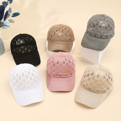 Berretto da Baseball Traspirante in Rete da Donna - Regolabile, Leggero e alla Moda, Cappello da Sole con Design Traforato