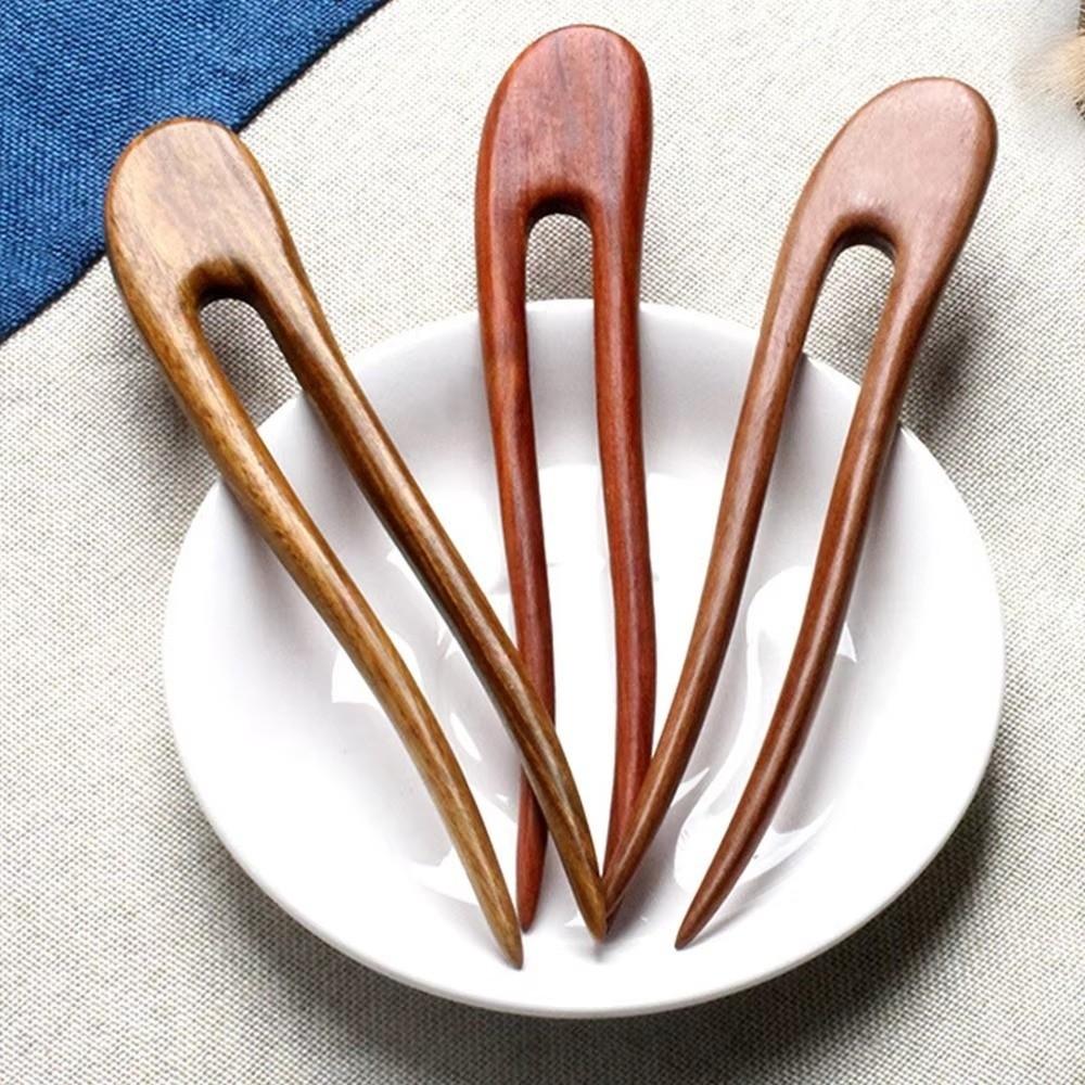 Chinese Style Wooden Hair Sticks Handmade Ponytail Hair Bun Maker Wood Hairpins and Clips  Girls