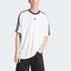 adidas Originals Adicolor Jacquard Loose Striped Pullover T-Shirt Unisex Tops White Black JW5877