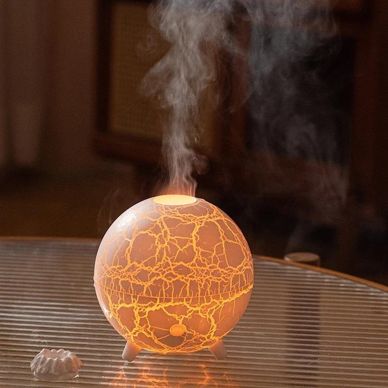 Ultrasonic Planet Aromatherapy Air Humidifier 200ML USB Spray Fragrance Essential Oil Diffuser Colorful Flame Cool Mist Maker