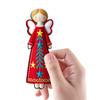 8Pcs New 2D Christmas Angel Pendant Flat Decorative Pendant Christmas Wooden Pendant Christmas Tree Top Decoration Home Ornament