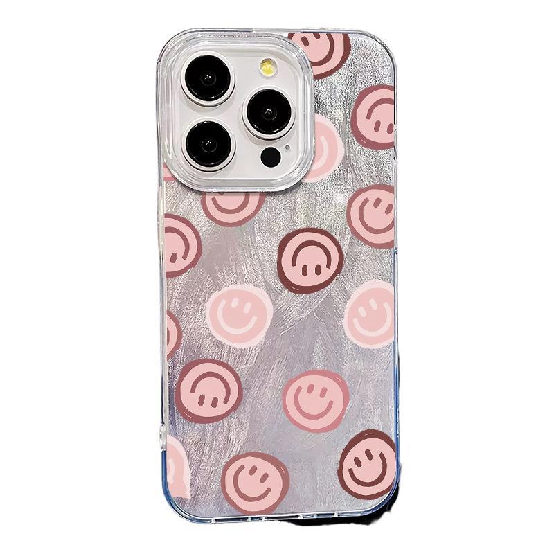 Blue Smiley Phone Case New Apple 17 Feather Protective Case Iphone15/16plus Niche Non-collision Model
