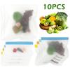 10 Pack Food Storage Bags Extra Thick Seal Freezer Bag Zipper Food Storage Pouch Sandwich Bag for Home Travel Organization