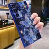 Shiny Blue Butterfly Printed Silicone Phone Case For Samsung Galaxy S26 Ultra S25 S24 S23 S22 Plus S20 S21 FE A16 A35 A55 Cover