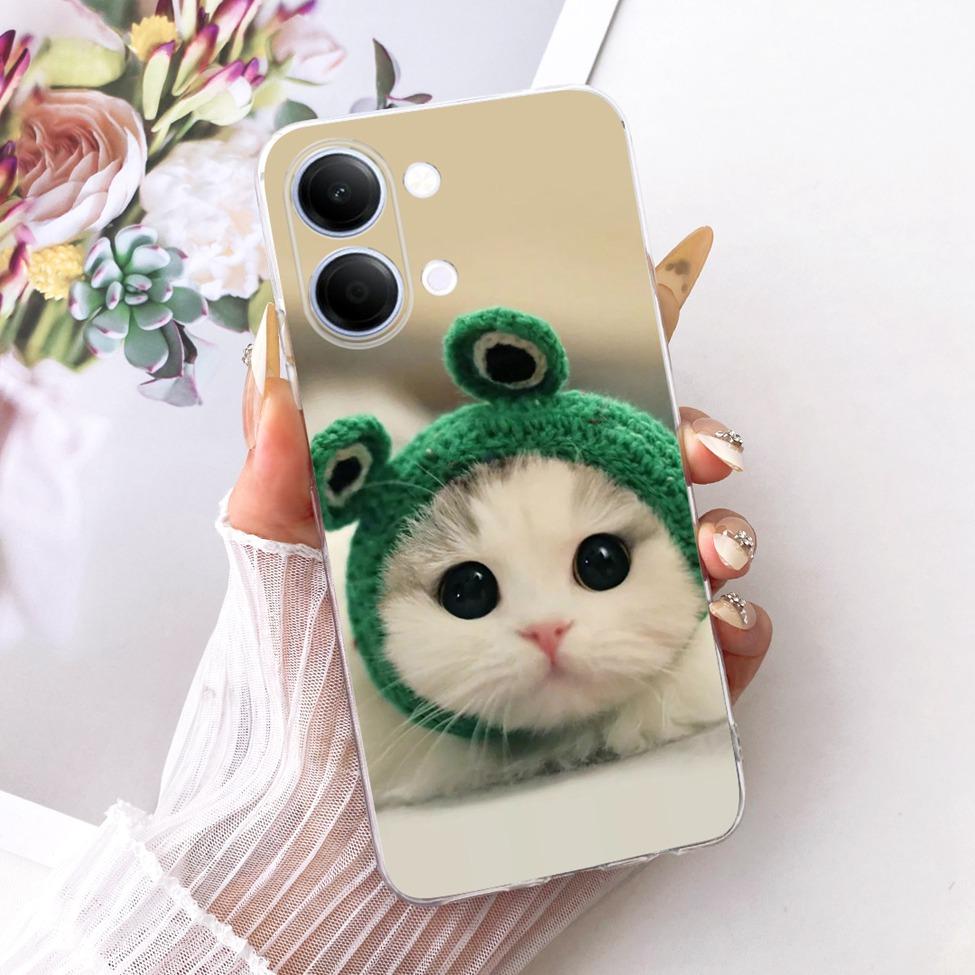 Transparent Casing For Vivo Y05 Cover Luxury Cute Cat Fashion Butterfly Cool Painted Funda For Y05 Vivo Phone Case