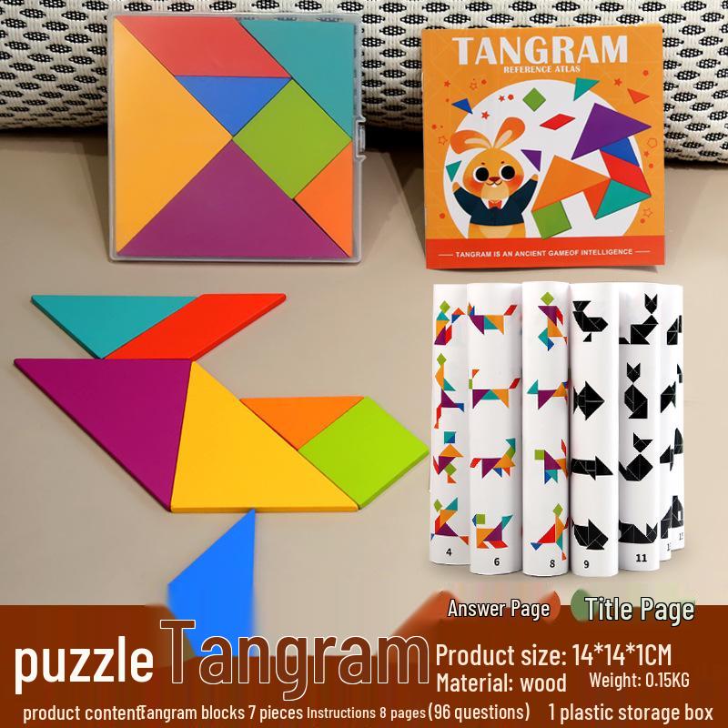 Educational Magnetic Tangram Puzzle Toy for Early Learning and Primary Students