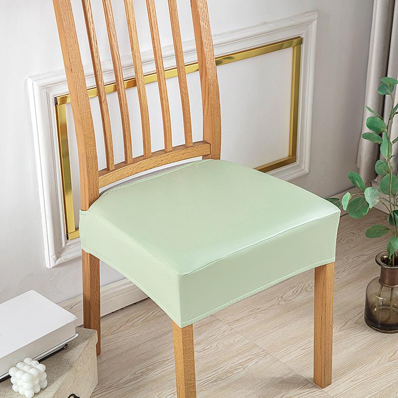 

Чехол на стул из искусственной кожи с двойной резинкой, водонепроницаемый и маслостойкий чехол на подушку сиденья, простой чехол для сиденья в отеле, дома, ресторане PU double rubber band светло-зеленый