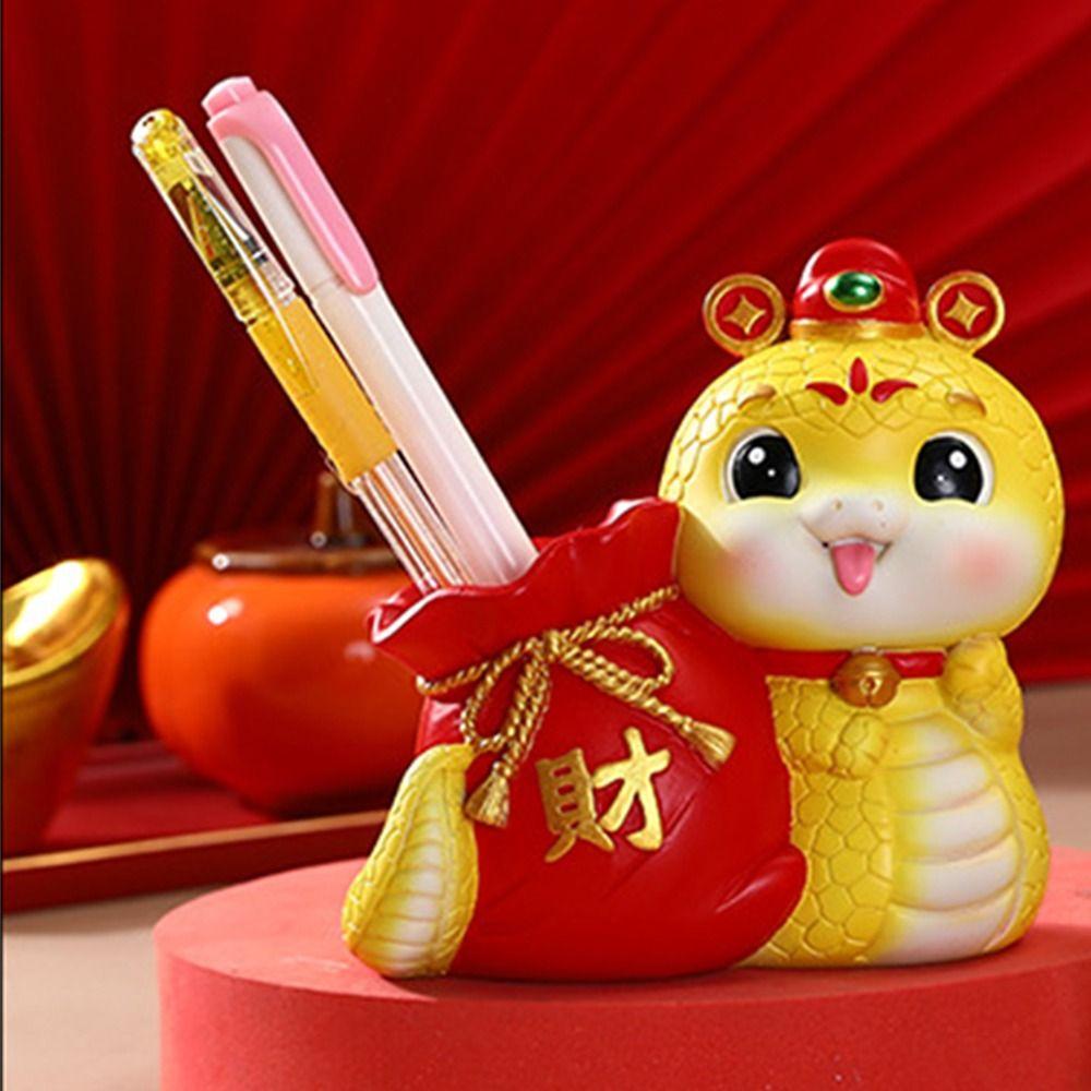 Decorative Cartoon Snake Pen Holder Creative Snake Money Box  Office Accessories
