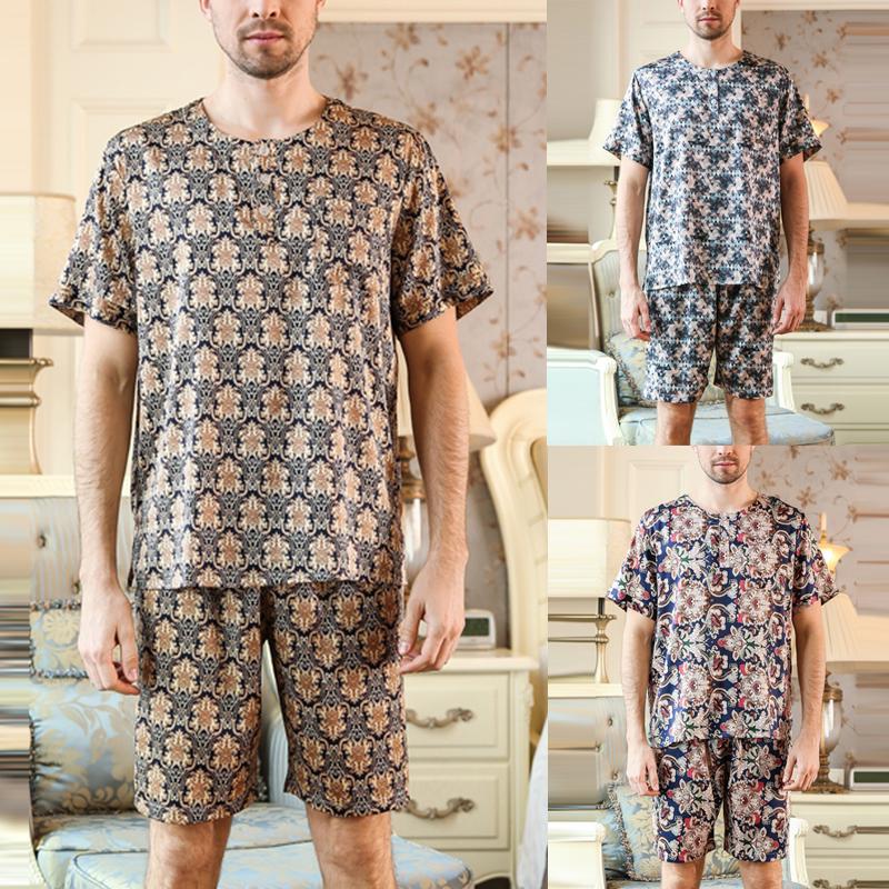 Buy Comfy and Soft Men's Light Weight Pajamas Set Printed Summer ...