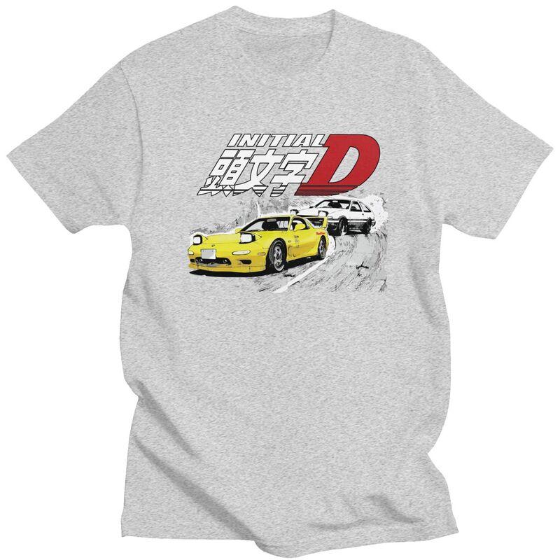 Custom Classic Anime Initial D Drift Racing T Shirt Men Tshirt Casual Tee Pure Cotton Slim Fit Tshirts Gift