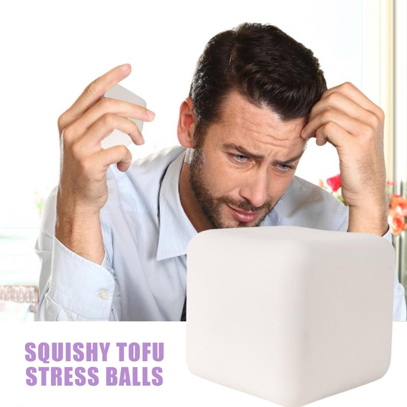 Squishy Tofu Stress Balls  Sensory Toys Stress & Anxiety Relief Fidget Toys Dough Water Ball Gifts Bulk For Adults Kids