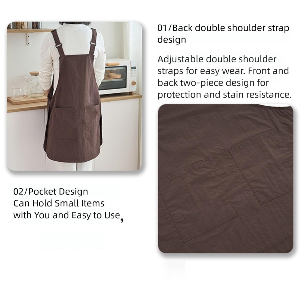 Solid Color Work Clothes Sleeveless Workwear Convenient Baking Cooking Aprons  Kitchen Accessories