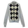 Pringle of Scotland wool Argyle Pattern Knit jacket S Blue Women Used
