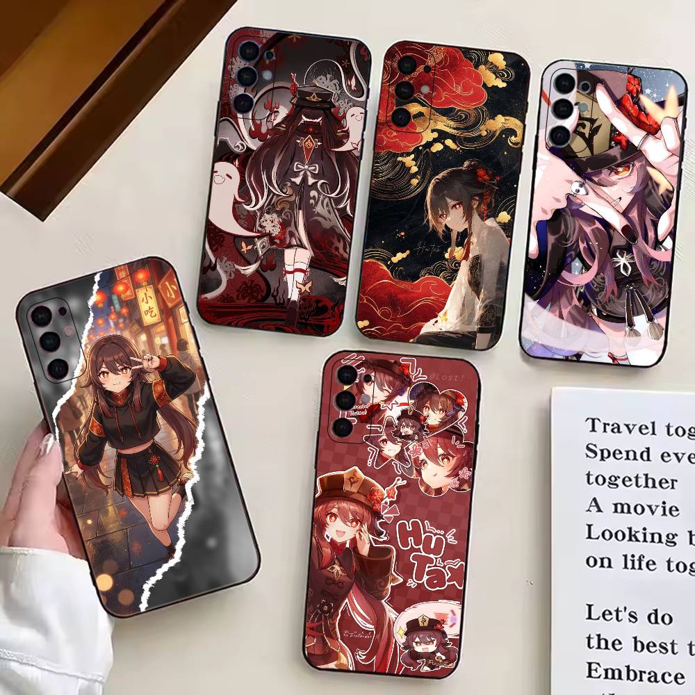 Game Genshin Impact H-Hu Tao Phone Case For Samsung S25,S24,S21,S22,S23,S30,Ultra,S20,Plus,Fe,Soft Silicone Black Cover