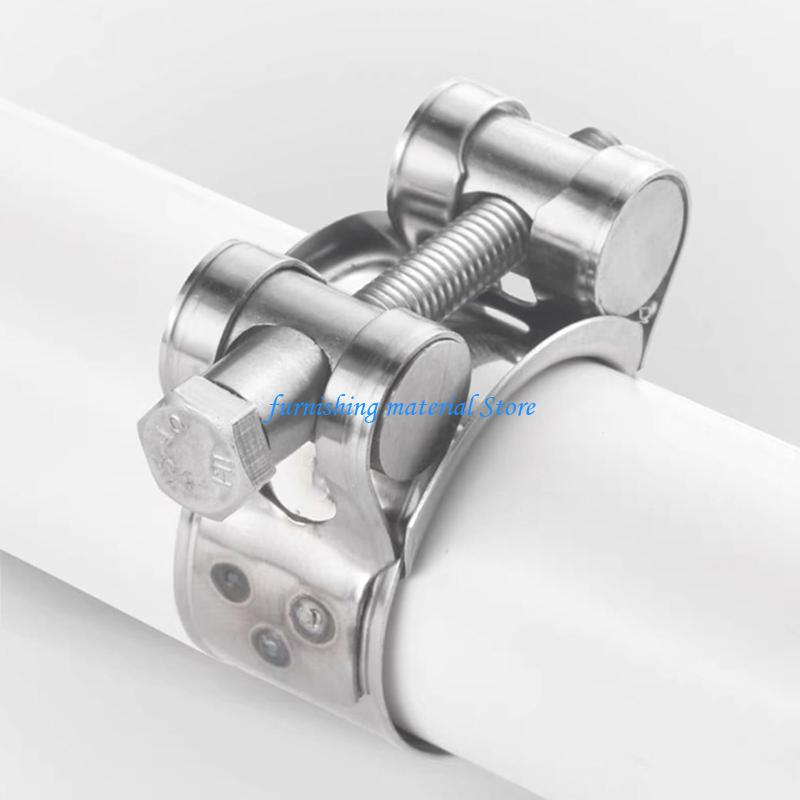 Y5GD 6Pcs Universals Metal Steel Hose Clamps T Bolt Exhaust Pipe Clips for Repairing Swimming Pool Washing Machine Hoses