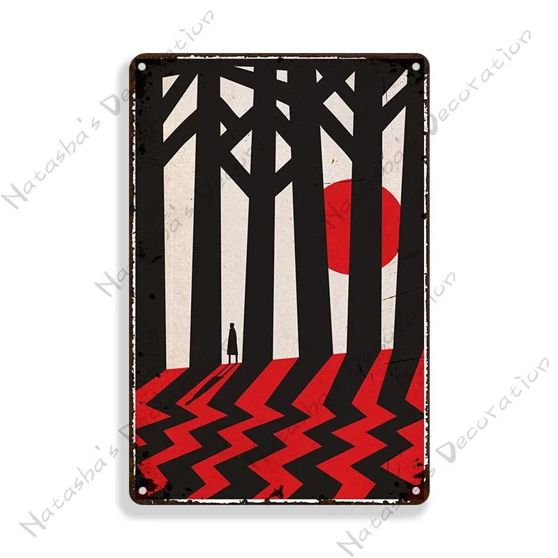 

Twin Peaks Classic TV Metal Tin Sign Rusty Metal Signs Poster Home Bar Vintage Metal Poster Industrial Decor Decorative Plate 20x30cm（7.8x11.8inch）