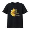 Mens Sunflower Half Quote Trendy Design T Shirt Black 3XL vintage Washed Versatile Casual Stretched streetwear Breathable Soft