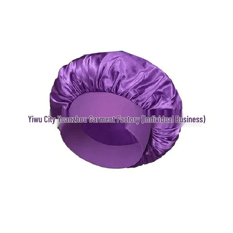 Women's Wide Brim Satin Sleep Cap – High Elasticity Hair Care Beauty Hat
