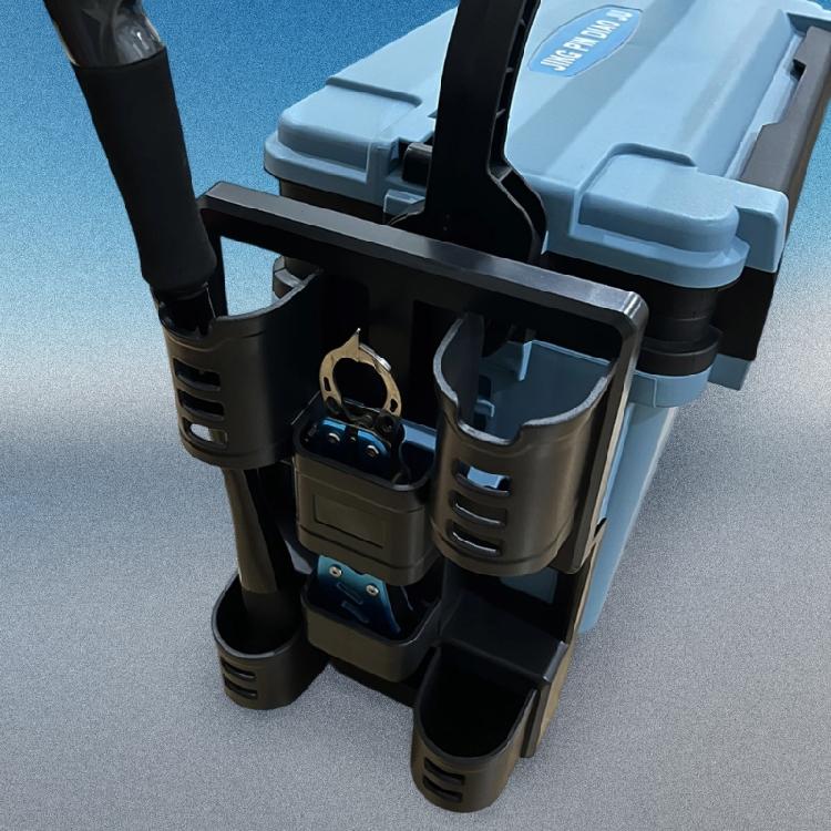 Portable Fishing Box Rod Stand Insertion Rod Device Tube Poles Inserter 3 Level Adjustable Rod Holder Easy to Use