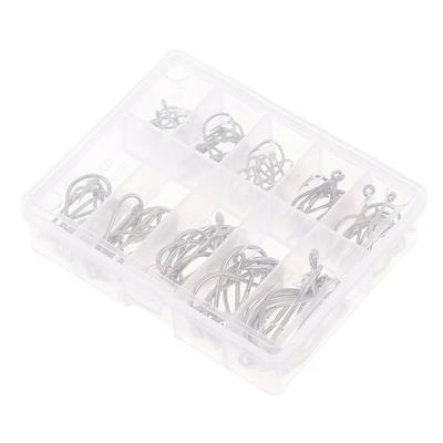 100 piezas/caja de anzuelos de pesca de acero al carbono de un solo círculo, accesorios de pesca