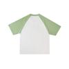 Comfortable Round Neck Raglan Sleeve Short Sleeve T-Shirt Unisex Tops White LUT0083294LE00FK14000