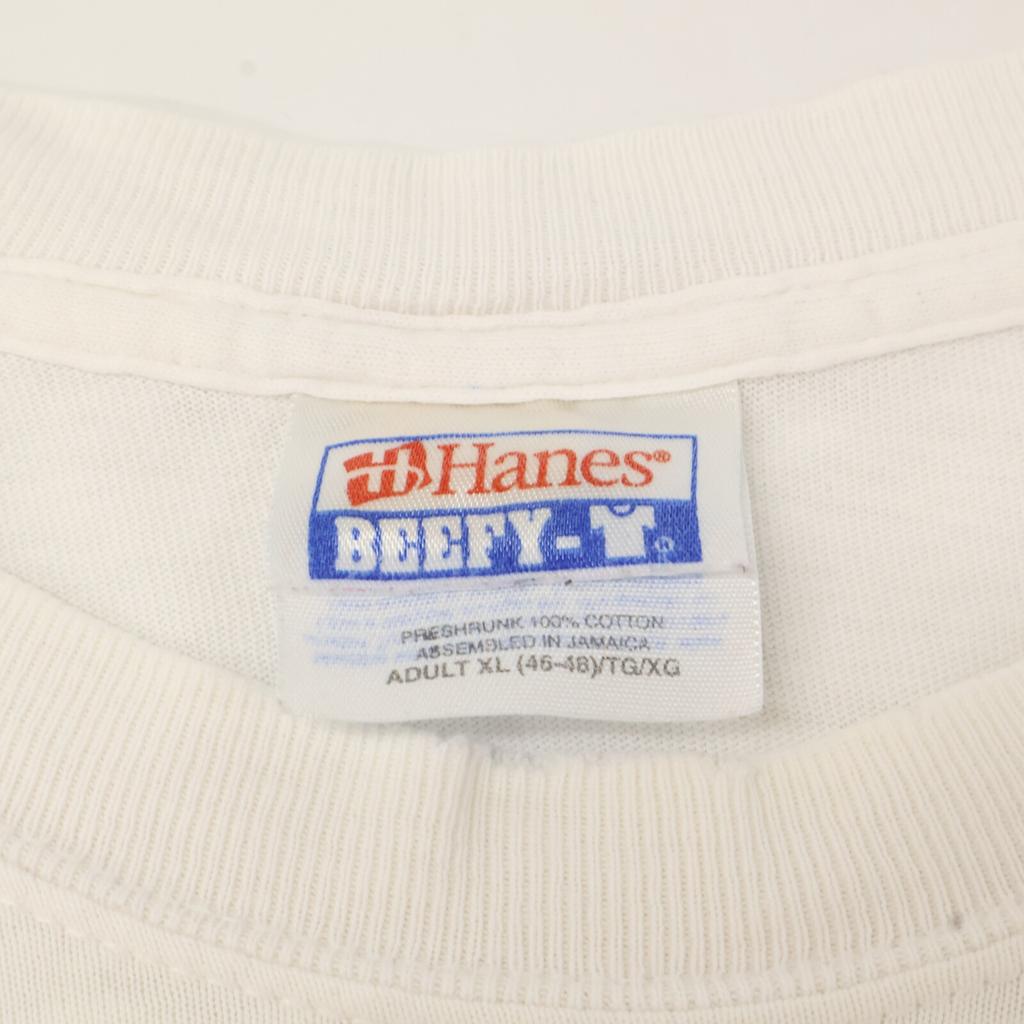 HANES 90's White Bob Dylan Print T-Shirt Tops XL whiteUsed