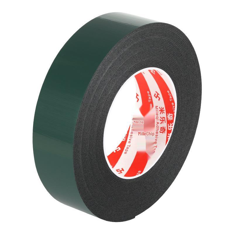 Green Film Double-Sided Tape: High-Temp Resistant, Strong Adhesive, Black Foam for Electrical & Hardware Repair.