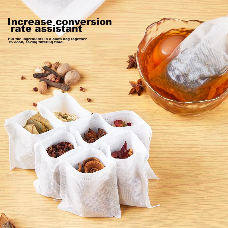 SHUANG YU Non-Woven Filter Bags, Tea Bags, Herbal  Bags, Marinade Bags, 100 Disposable Decoction Bags, Seasoning Bags, Drawstring Style