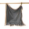 Houndstooth Large Scarf, Shawl, Women’s Headscarf, Herringbone Silk Scarf, Accessory, Scarf