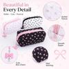 Large Capacity Bow Tie Pencil Case Pearl Pendant Stationery Bag Pencil Pouch  School Supplies