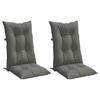High Back Seat Cushions 2 Pcs Dark Grey Melange 120 X 50 X 7 Cm Fabric