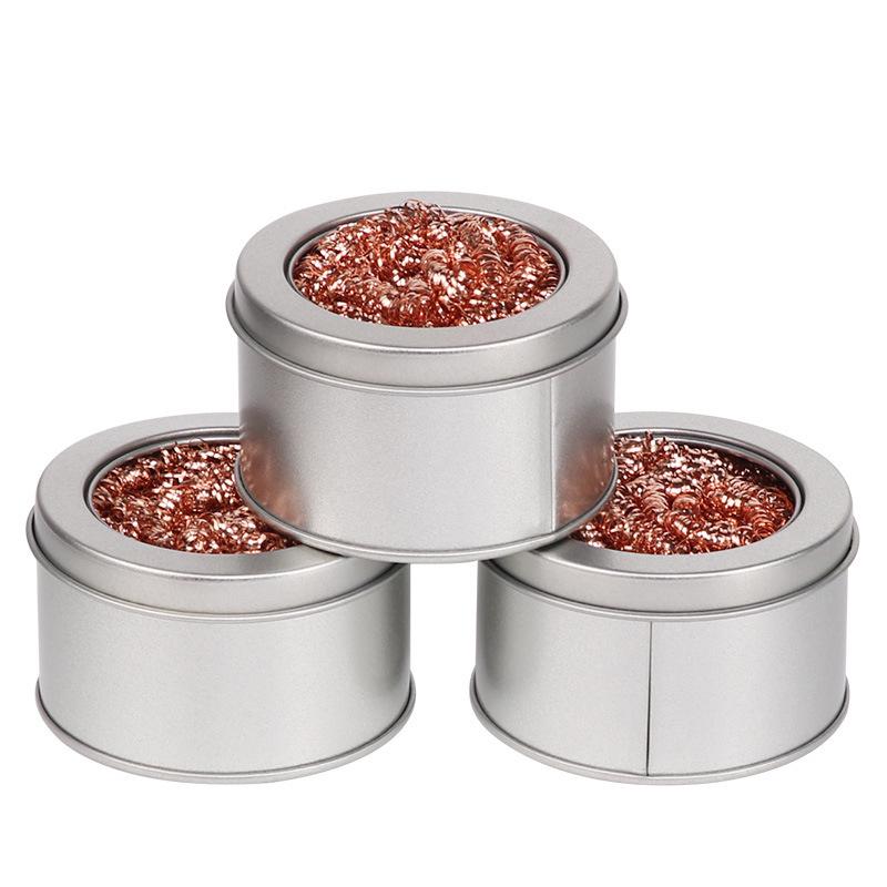 Electric Soldering Iron Tip Cleaner with Steel Wire Ball and Desoldering Net